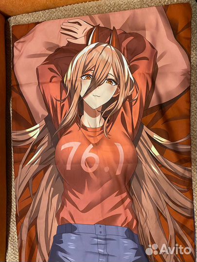 Наволочка для дакимакуры 150х50 см аниме с Пауэр