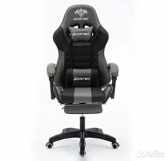 Игровое кресло серое новое