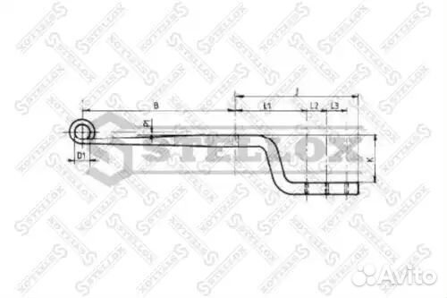 Полурессора 1/48x48x100 530+470/320/100 Kr133