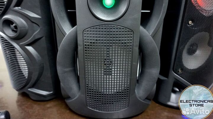 Колонка Огромная с Микрофоном зкс8210 Ярко-Беже