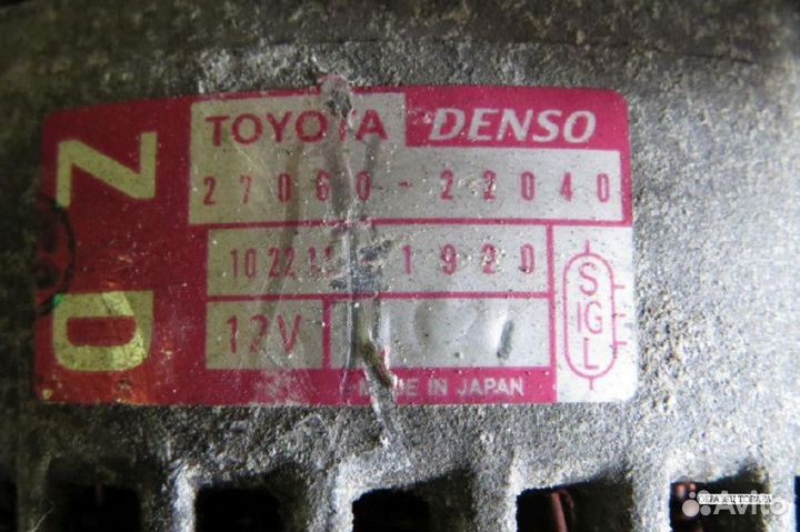 Генератор toyota pontiac 1ZZ-FE 3ZZ-FE. vista vista ardeo voltz will VS. ZZT230 ZZV50 ZZV50G ZZW30 2