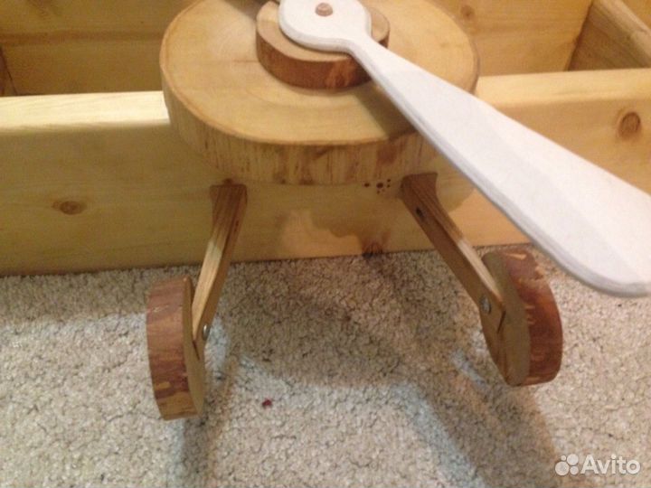 Полка самолет из дерева (ручная работа)