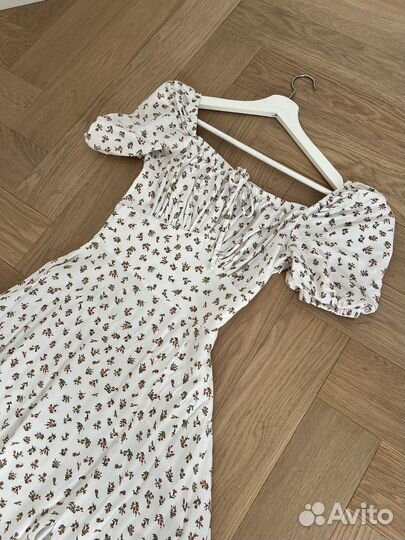 Платье летнее белое в цветочек