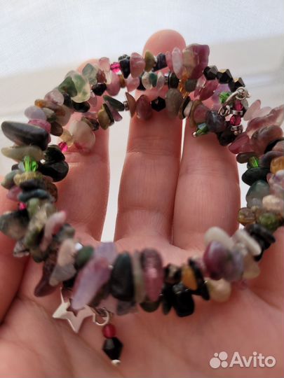 Комплект бусы и браслет