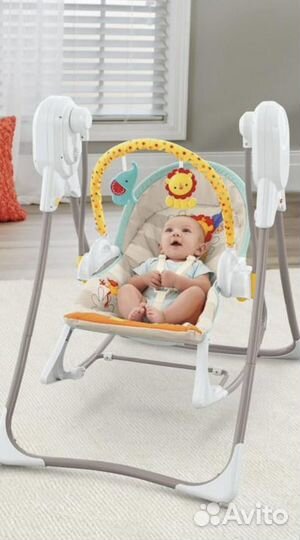 Шезлонг электронные качели fisher price