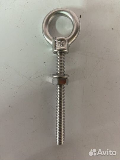 Рым-болт с проушиной 6х60мм диаметр уха 16 мм
