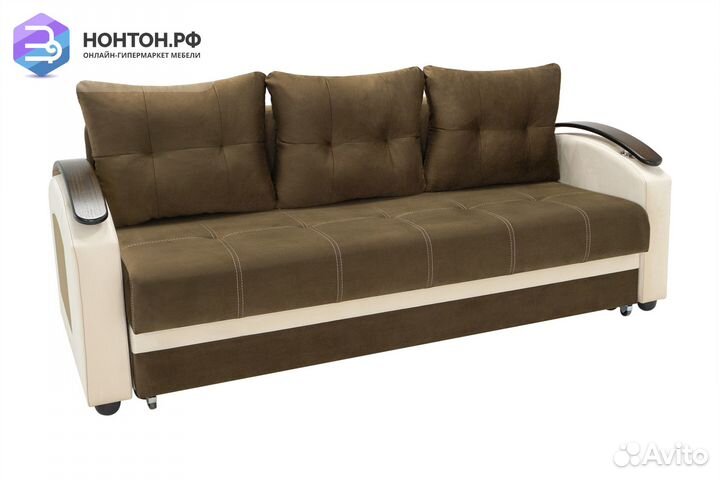 Диван еврокнижка София коричневый