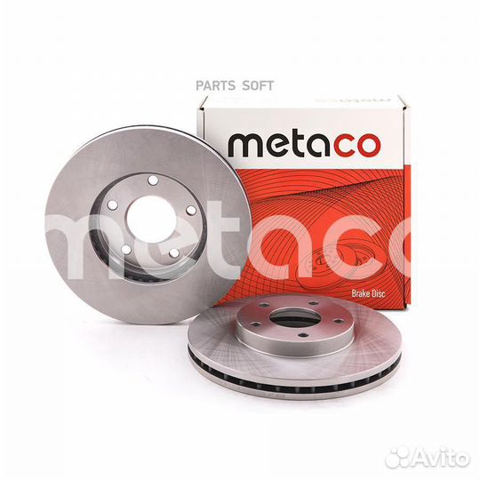 Metaco 3050-027 Диск тормозной передний вентилируе