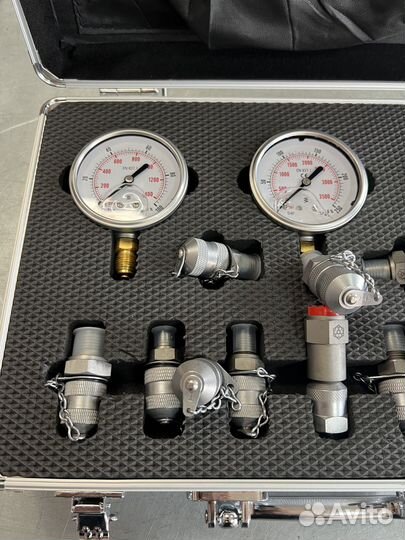 Набор тестовый, комплект 3 манометра с контрольным