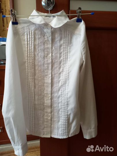 Блузка белая школьная 134-140