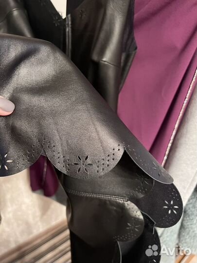 Платье кожаное, кожаный сарафан Италия новое Tenax