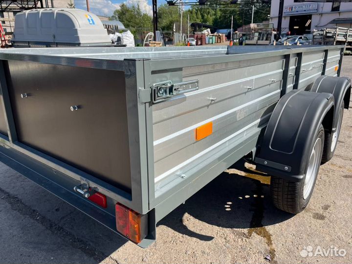 Легковой двухосный прицеп 3.5х1.5 м (борта 40 см)