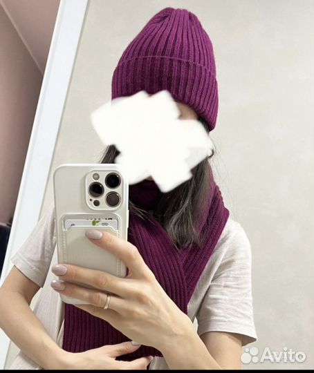 Комплект шапка и шарф