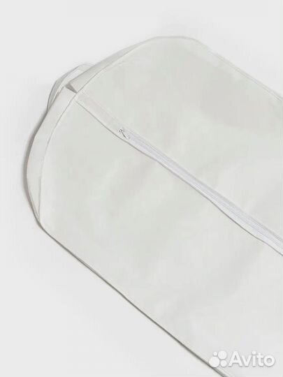 Чехол объемный для свадебного платья белый