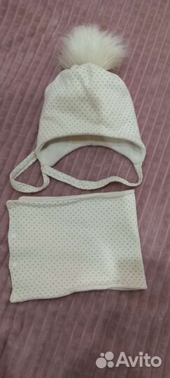 Шапка и снуд для девочки 2 года