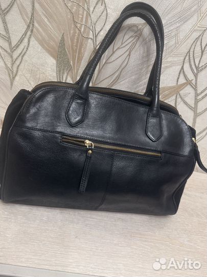 Сумка женская натуральная кожа мех замша