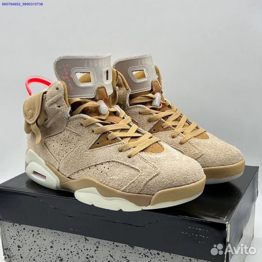 Кроссовки Nike Air Jordan 6 Retro x Travis Scott (Арт.97185)