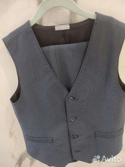 Школьный костюм для мальчика синий 128