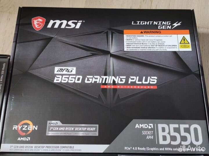 Ryzen 7 + B550 MSI gaming plus