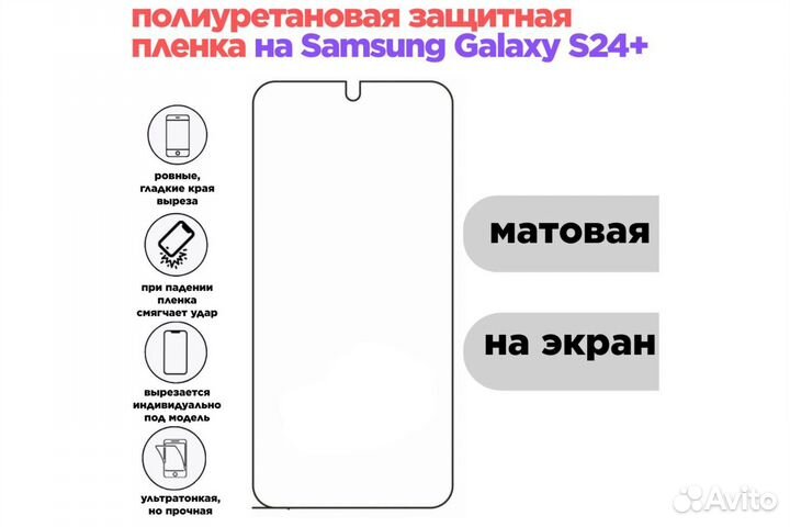 Полиуретановая пленка на Samsung Galaxy S24 Plus
