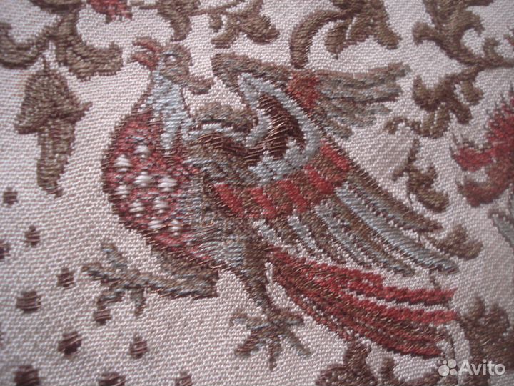 Старинная скатерть, шитье металлической нитью