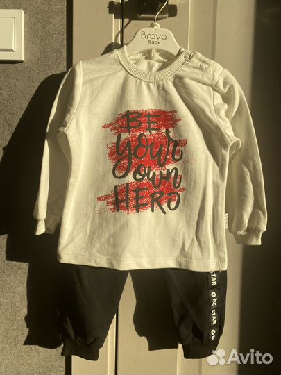 Трикотажный костюм детский с жилеткой 86