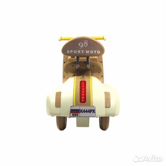 Детский электроскутер K444PX бежевый (новый)