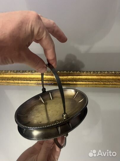 Сахарница, конфетница СССР мельхиор позолота