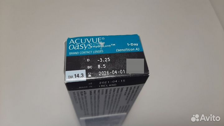 Линзы контактные Acuvue Oasys 1 day, -3,25, 26 шт