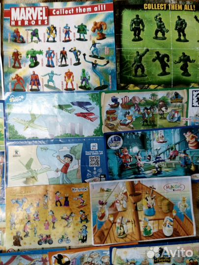 Коллекция вкладышей от Киндер- сюрпризов