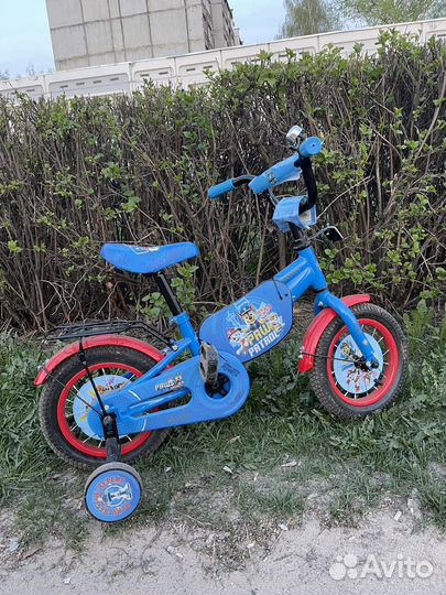 Детский трехколесный велосипед щенячий патруль