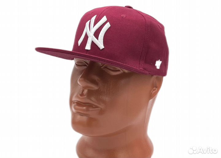 Бейсболка New York бордовая унисекс
