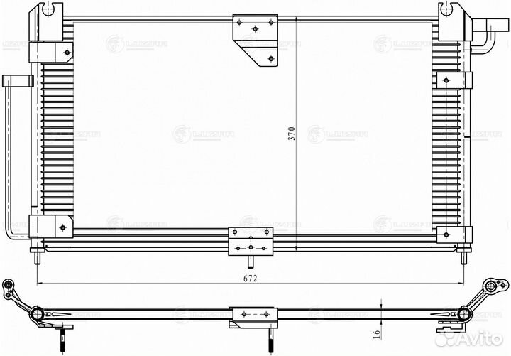 Радиатор кондиционера тагаз Tager (08) 2.3i