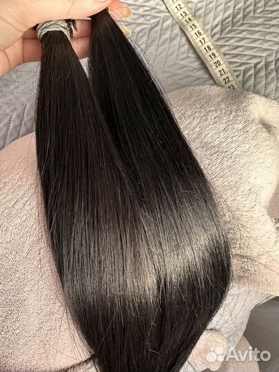 Волосы для наращивания 60 см черные