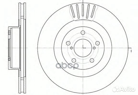 Торм.диск пер.вент.294x24 5 отв. 6816.10 Remsa