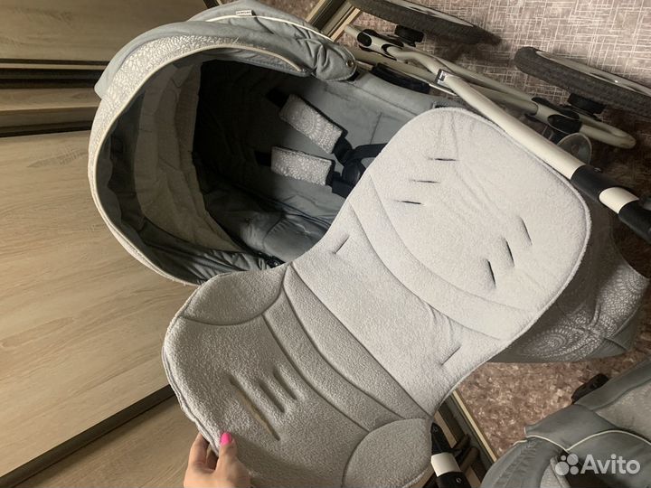 Коляска 2 в 1 adamex серая