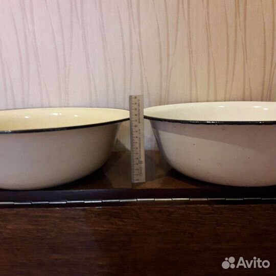 Тазики эмалированные СССР (большие) б/у