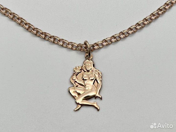 Золотой кулон «Дева» 585 пробы