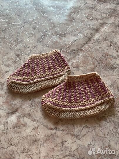 Носки шерстяные вязаные