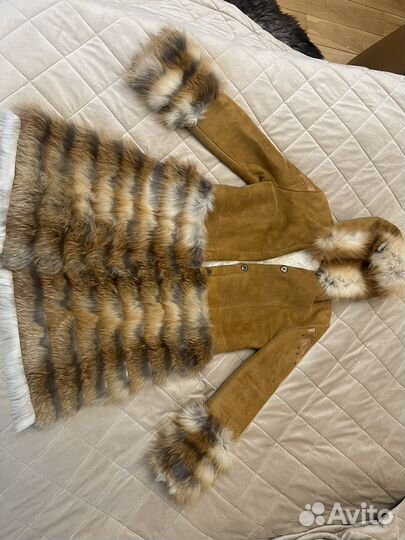 Дубленка для девочки рост 158