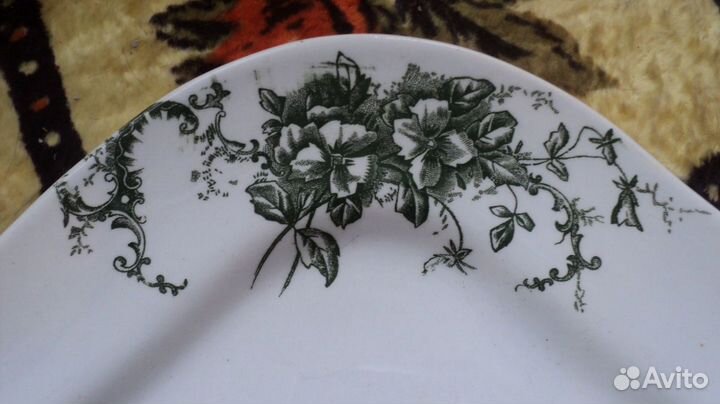 Антикварное блюдо М.С.Кузнецов Царизм