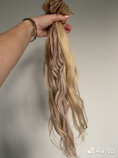 Волосы на заколках натуральные