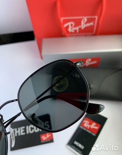 Очки ray ban hexagonal 54 черные