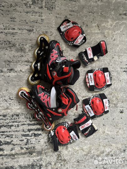 Детские ролики с защитой размер 29-33