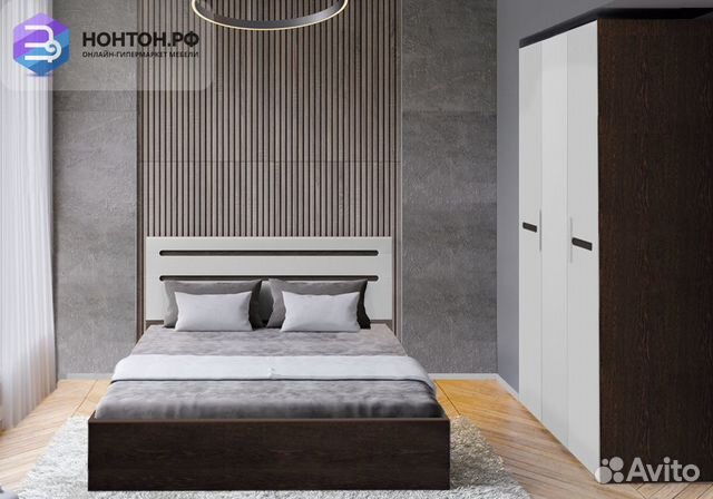 Спальный гарнитур Фьюжн венге линум / белый глянец