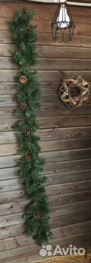 Гирдянда из искусственных еловых веток