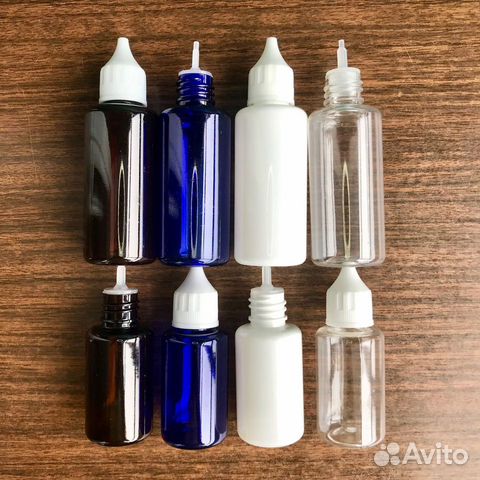 Флаконы прозрачные, цветные, матовые