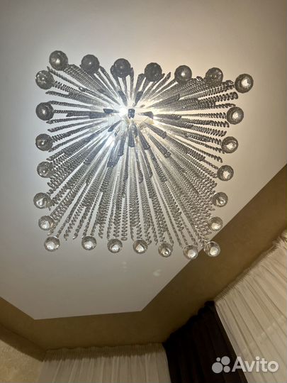 Люстра потолочная хрустальная