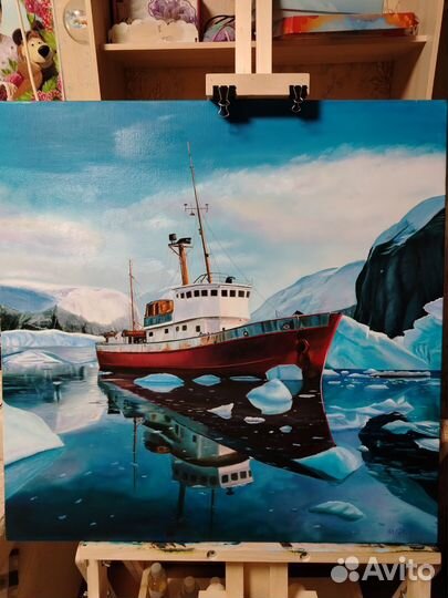 Картина маслом на холсте 70х70