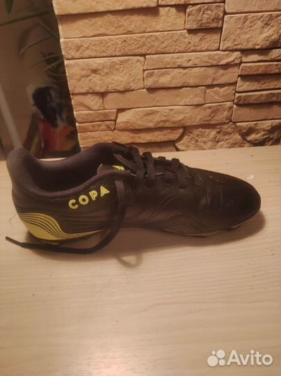 Бутсы copa sense.4 FxG J cblack/syello 35 размер